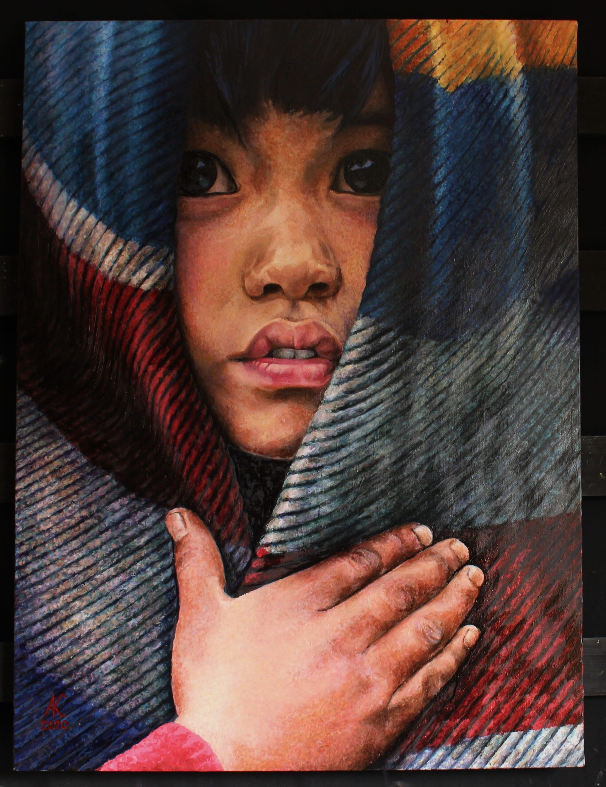 Shedding the Blanket (Sonet of Dreams), 2020. Oil/Canvas -- 80 x 60 cm
