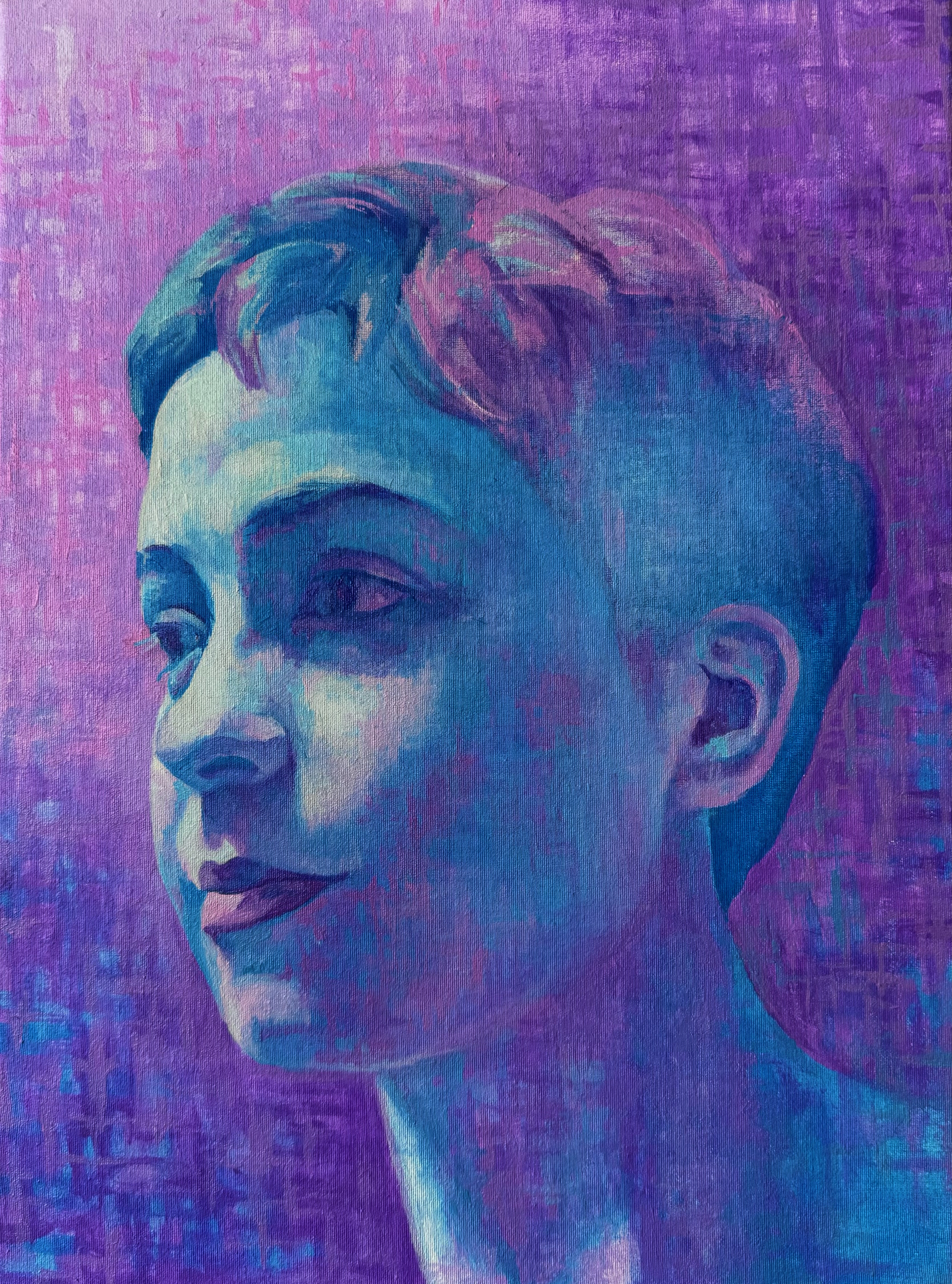 Self-portrait on ice (Sonet of Dreams), 2024, Oil/Canvas — 40x30cm