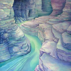 Be like Water, 2026. Oil on canvas, 100 x 100 cm