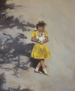 Before the Performance, 2008. Oil on canvas, 35 x 25 cm