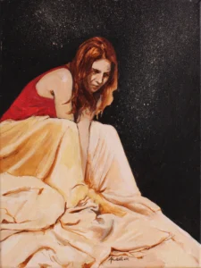 Danae, 2011. Acrylic on canvas, 30 x 20 cm